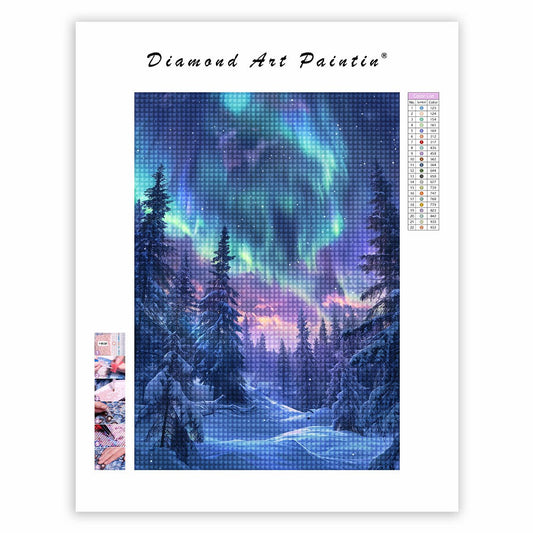 Aurora Snow Forest-Diamant MåLning