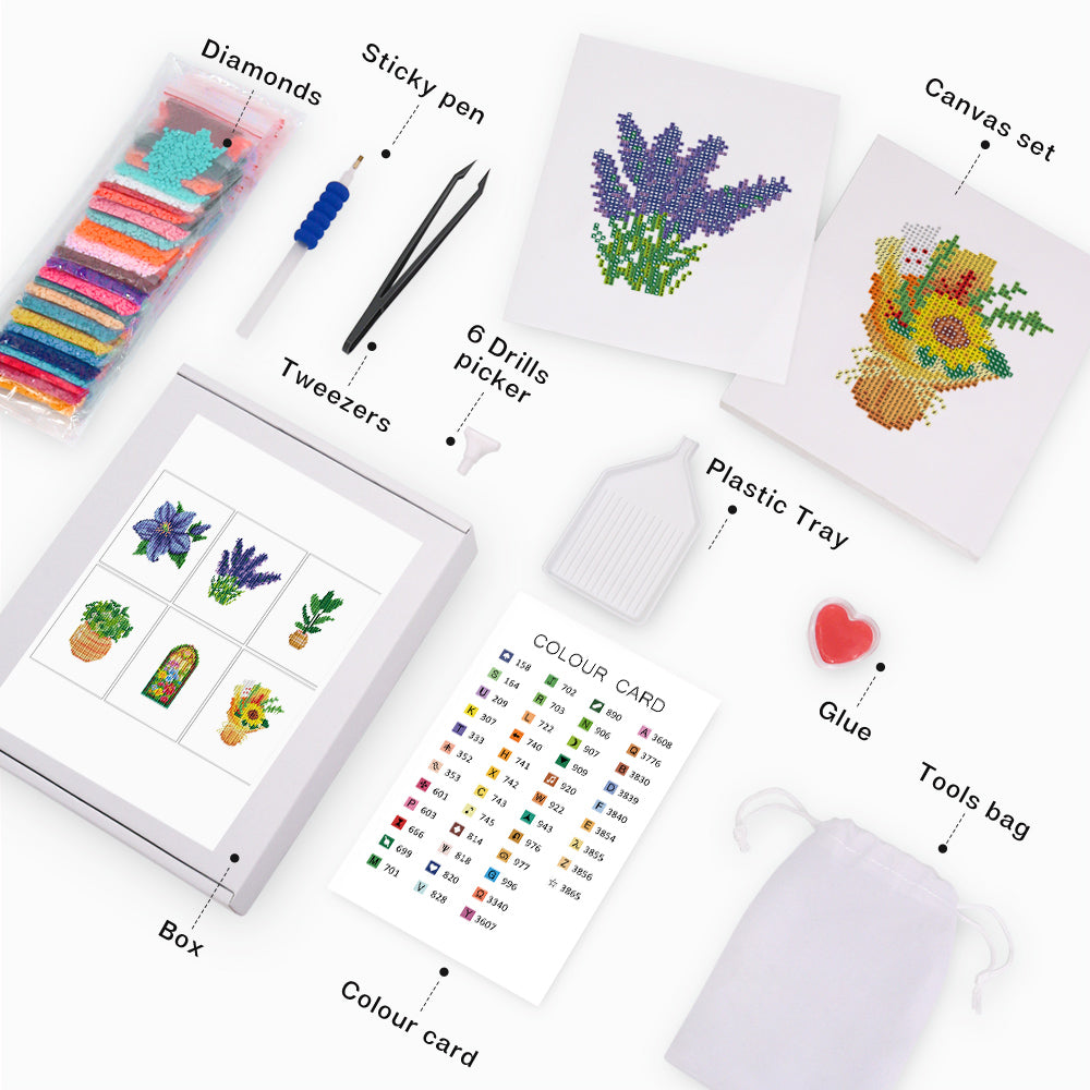 Mini-blommande blomsterträdgårdar