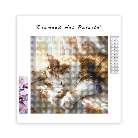 Sleeping Cat - DiamantmåLning