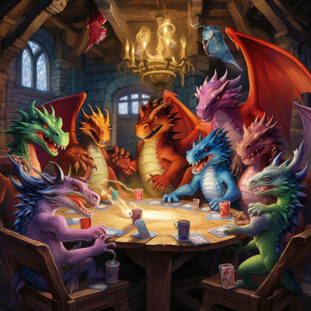 Drakens kortspel - Diamond Painting