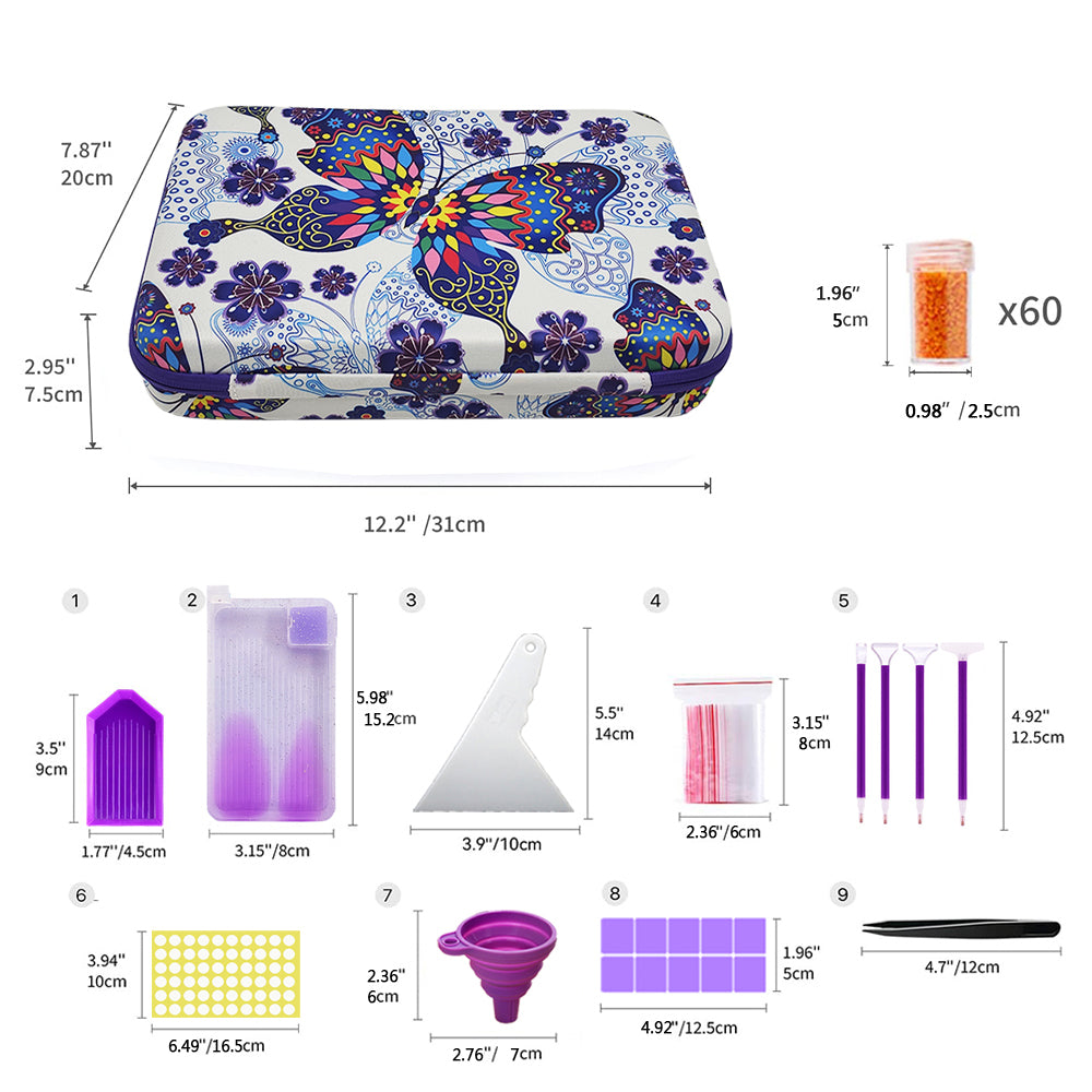 GöR-Det-SjäLv DiamantmåLningsverktygslåDa Camouflage Butterfly Tote Bag