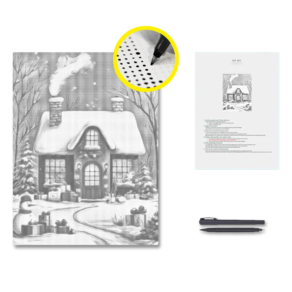 Julhuset – Punktmålning