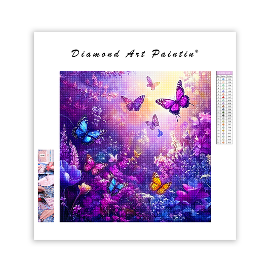 Vibrant Violet Garden - DiamantmåLning