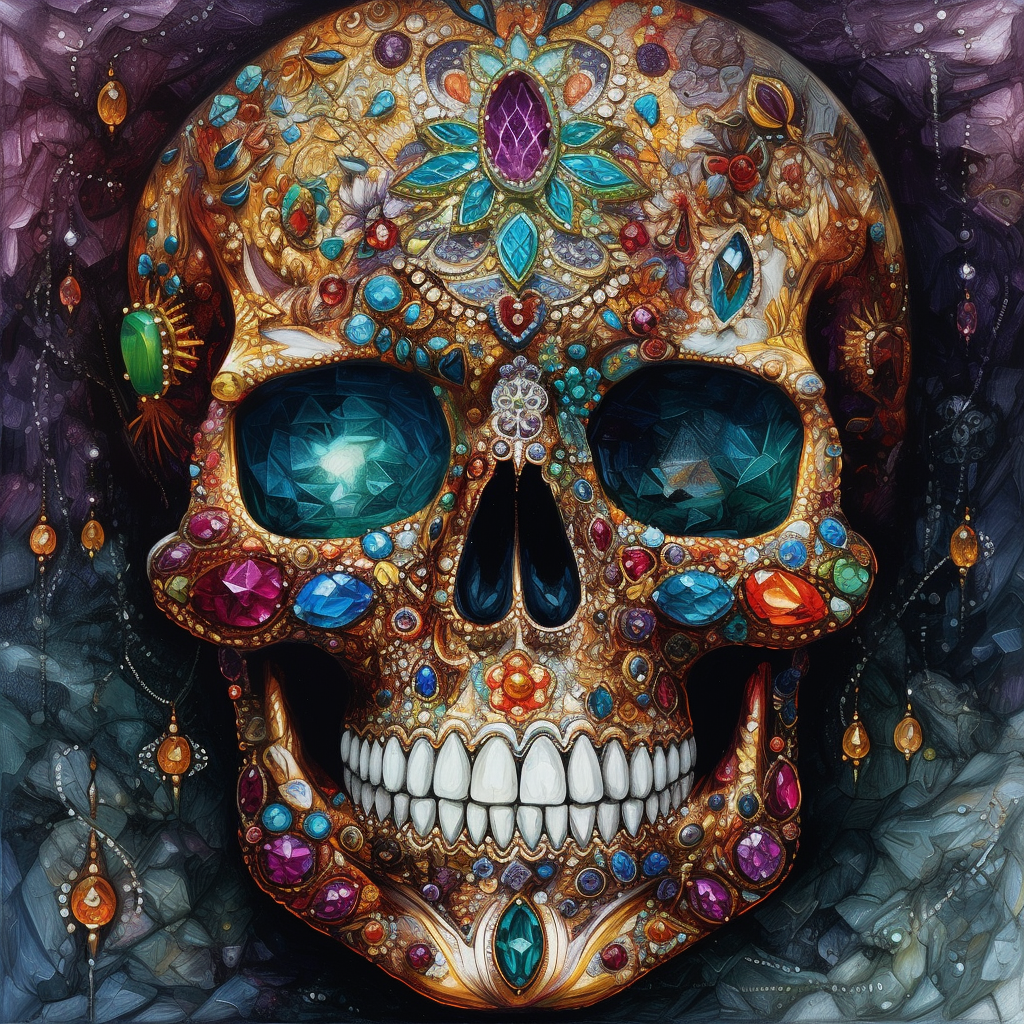 Skull Prydd - DiamantmåLning