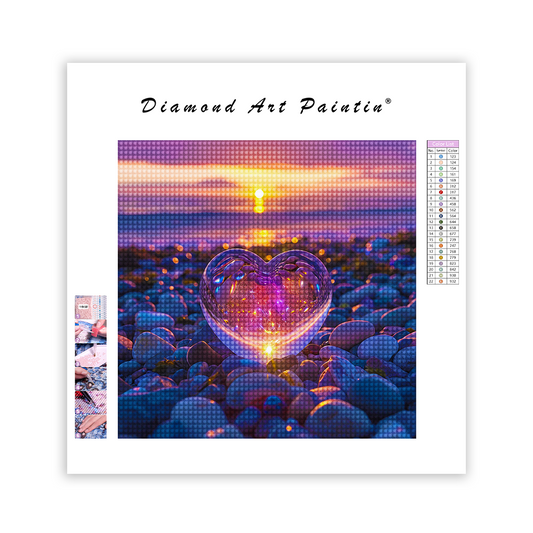 Love Stone On The Beach - DiamantmåLning