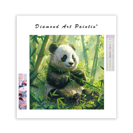 Panda I Bambuskogen - DiamantmåLning