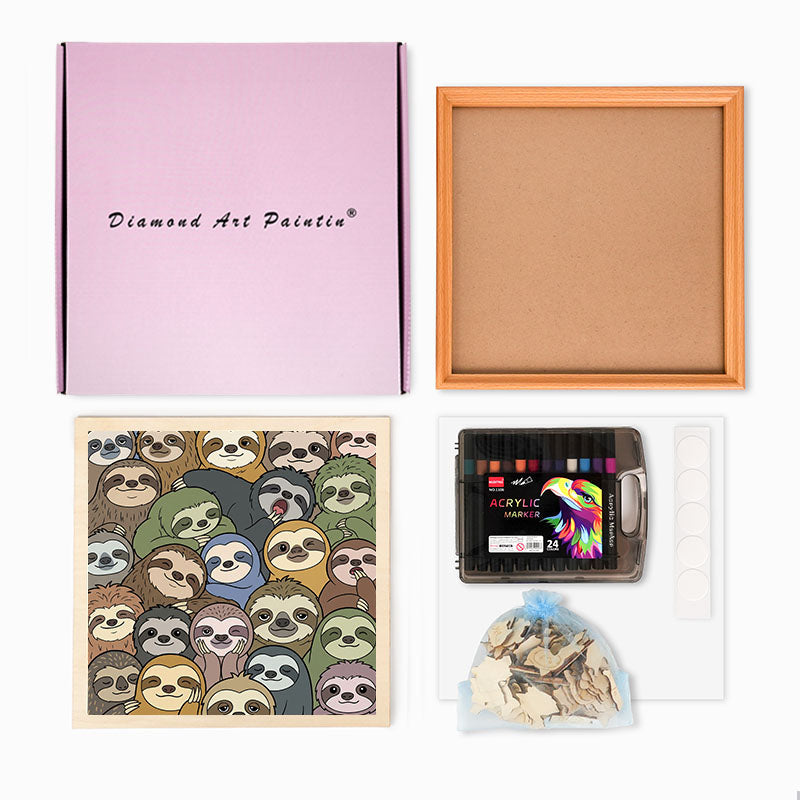 Lata Sengångare - Träpussel att färglägga