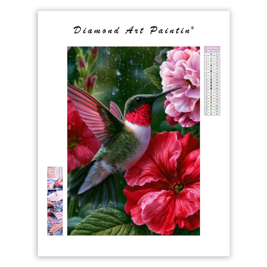 Rubinröd kolibri – Diamantmålning