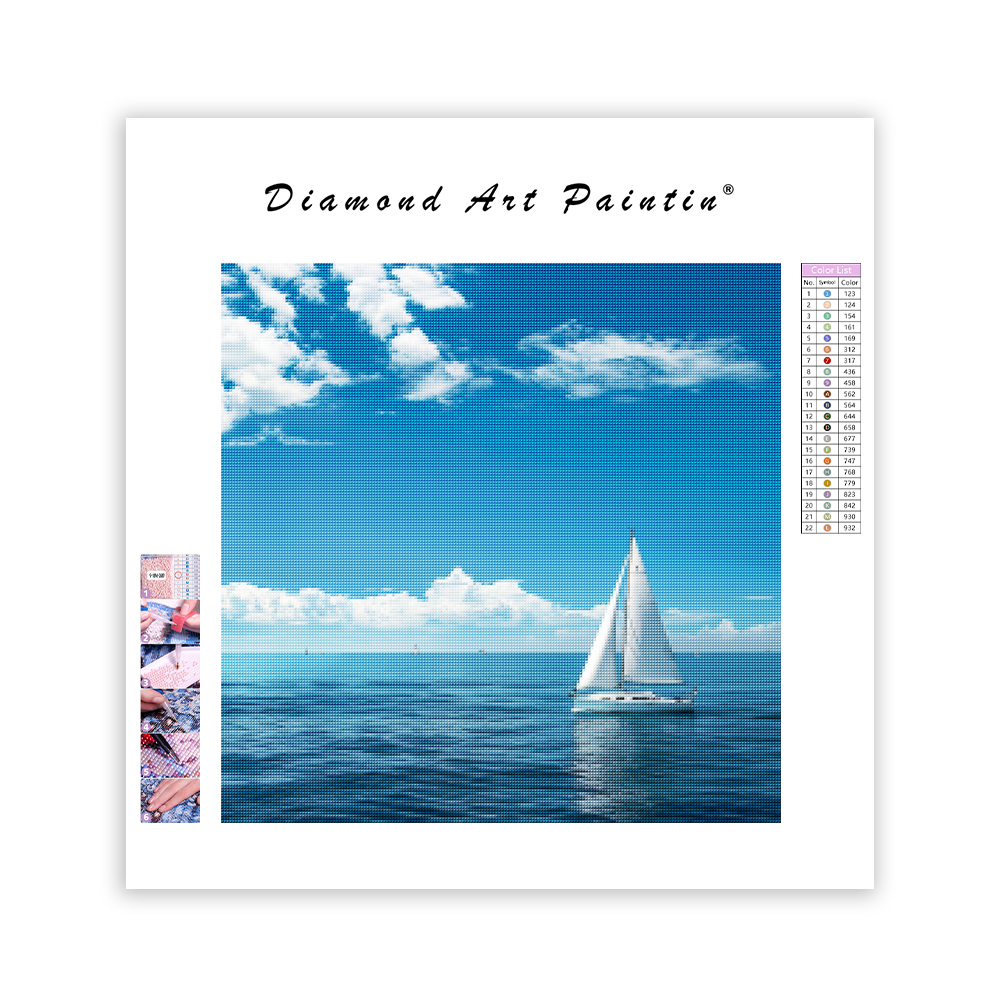 Plachtenie do modrej - Diamantmålning