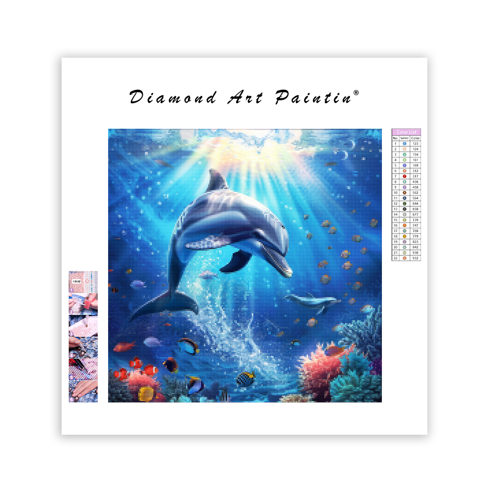 Harmónia oceánskeho delfína - Diamantmålning