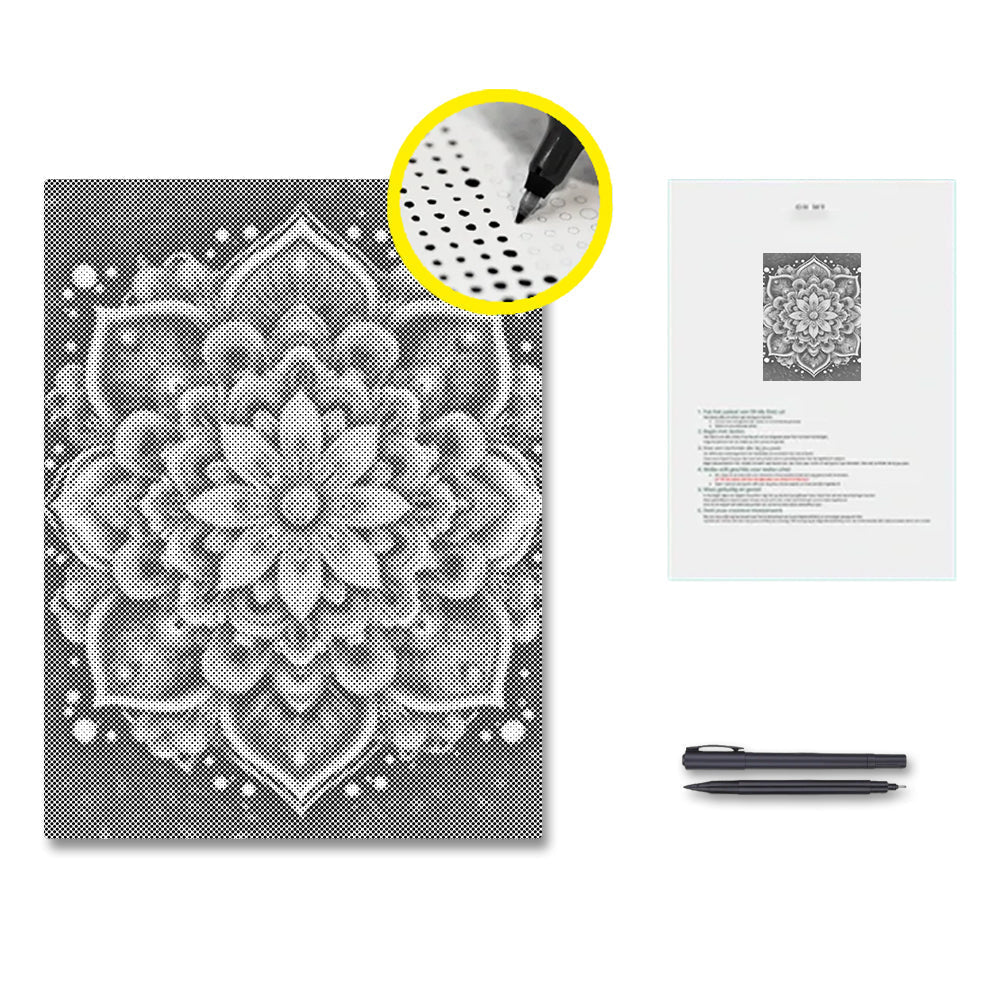 Praktfull mandala – Punktmålning