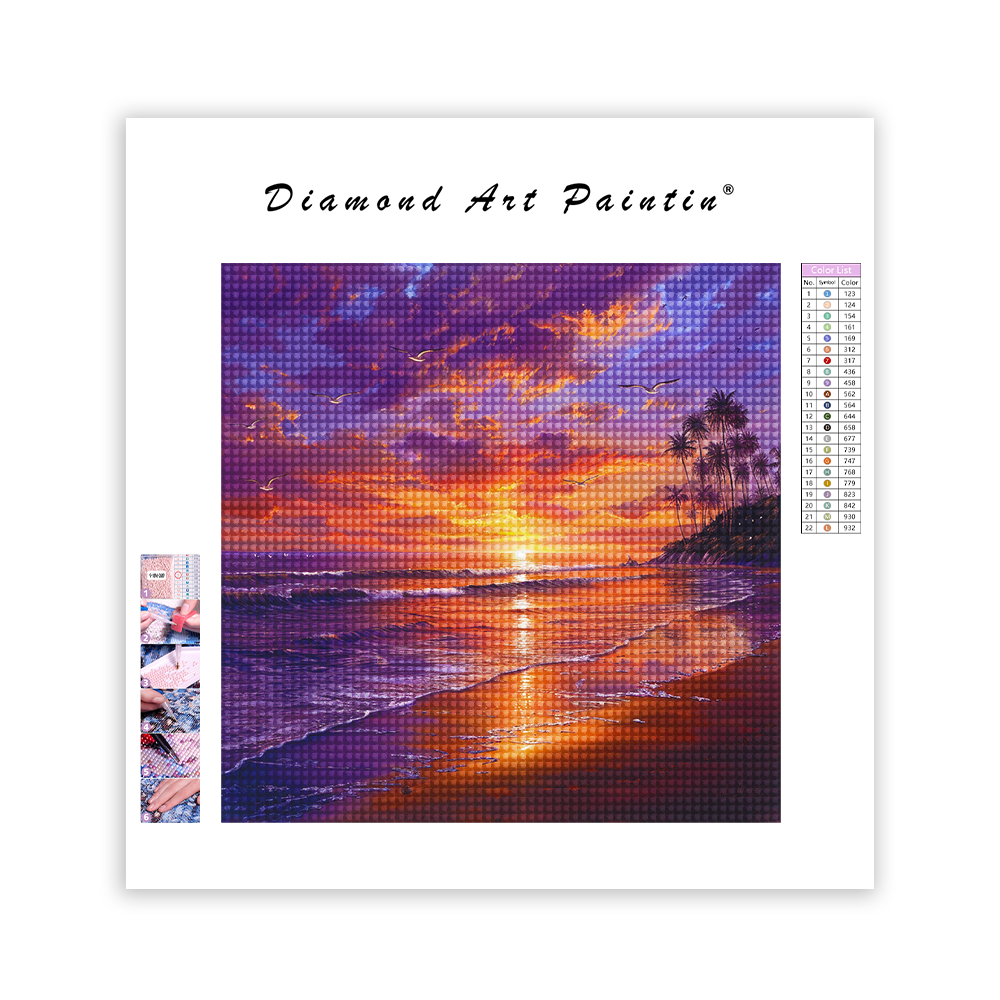 Hisnande Summer Beach - DiamantmåLning