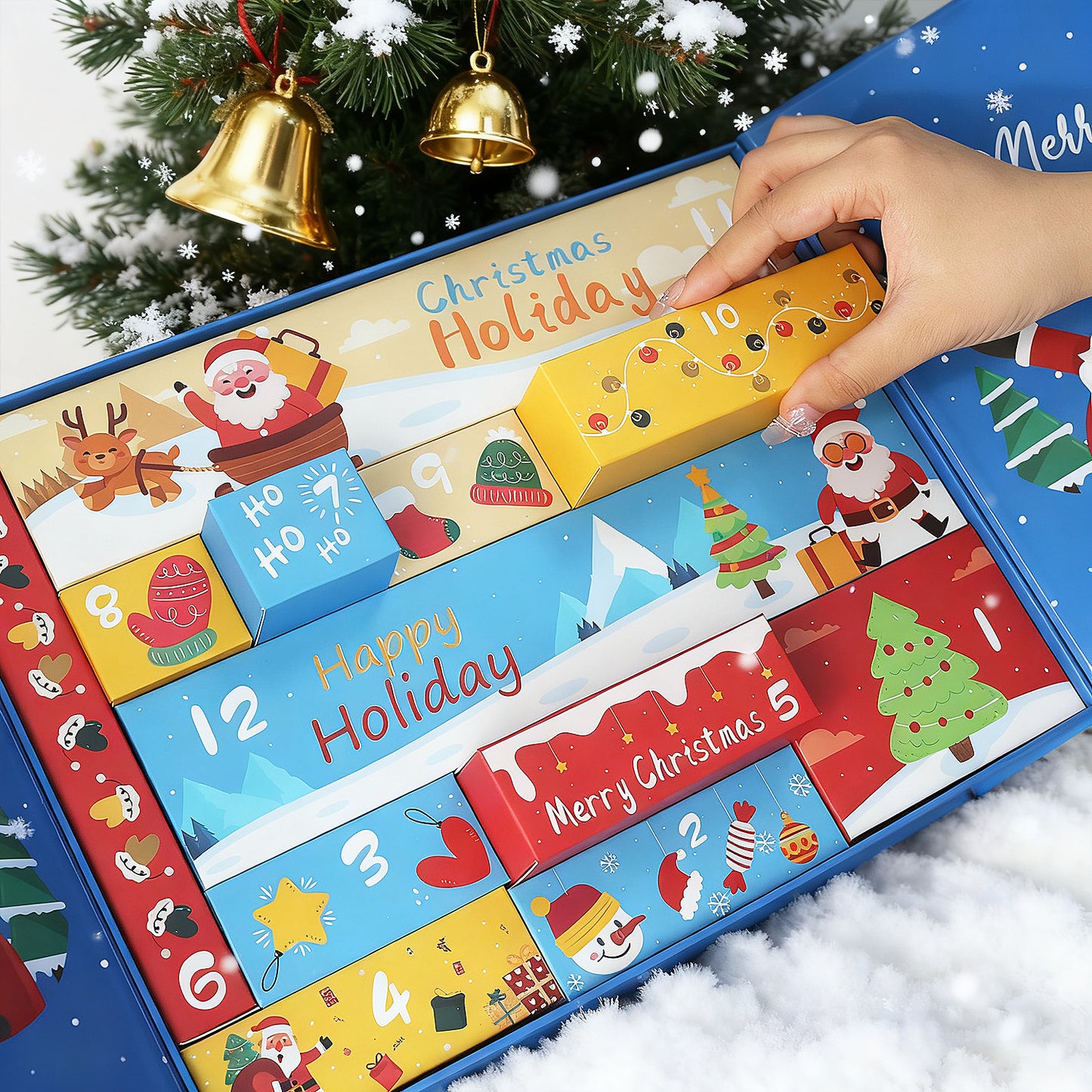 Diamantmålning Julmysterie Presentask-Blå-2