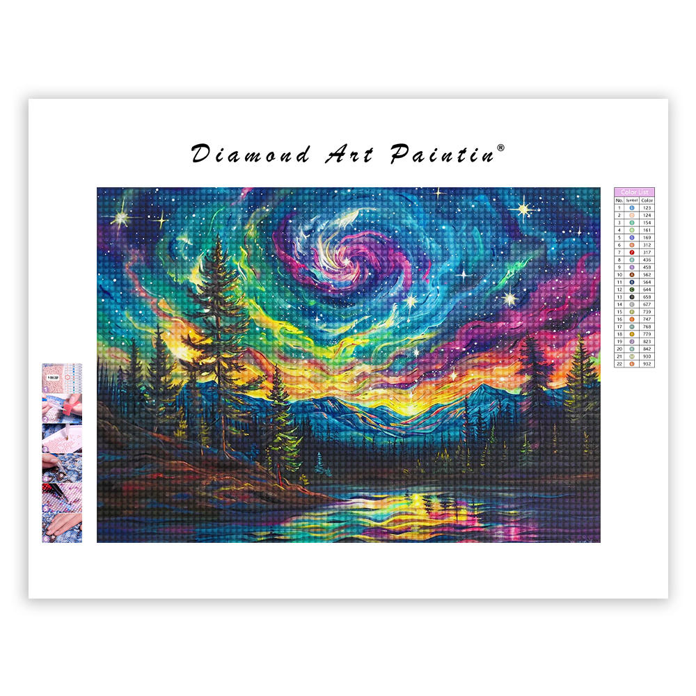 Abstrakt FäRgglad Himmel - DiamantmåLning
