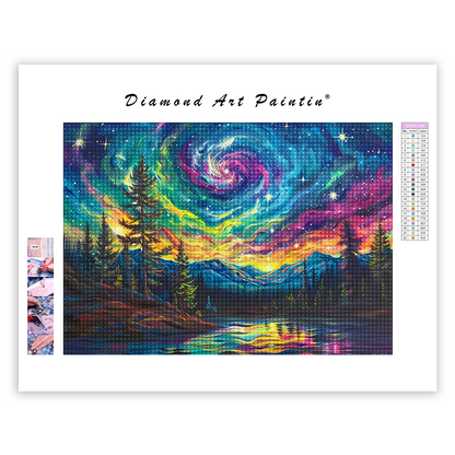 Abstrakt FäRgglad Himmel - DiamantmåLning