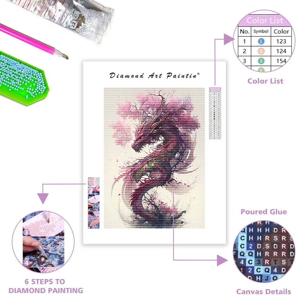 Sakura Dragon - DiamantmåLning