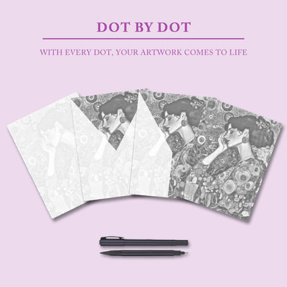 Vintage kvinna - Prickmålning