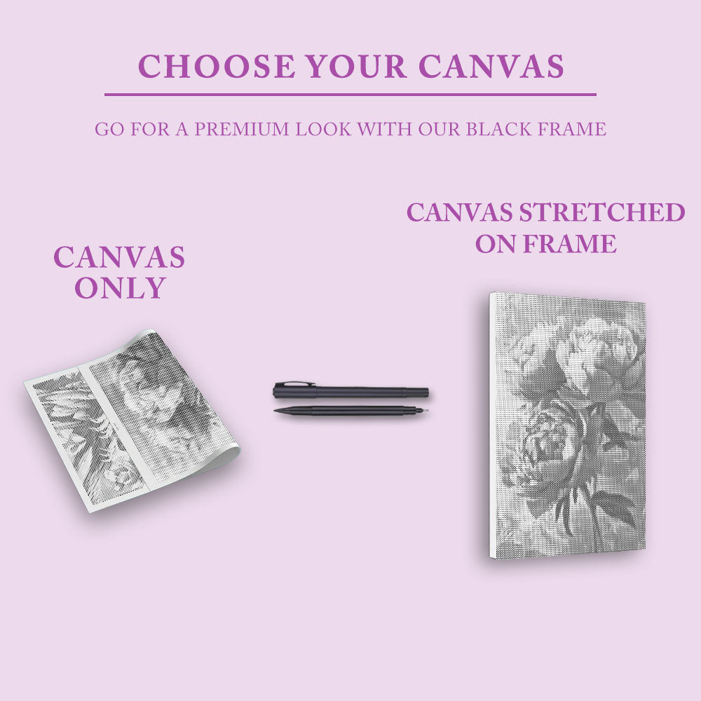 Rosa pion - Prickmålning