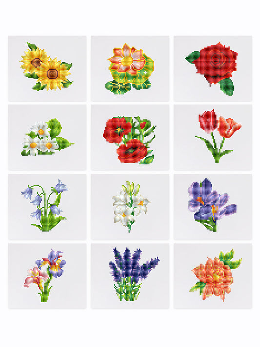 Mini–Färgstarka blommor