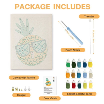 Cool ananas – Punch needle-broderi