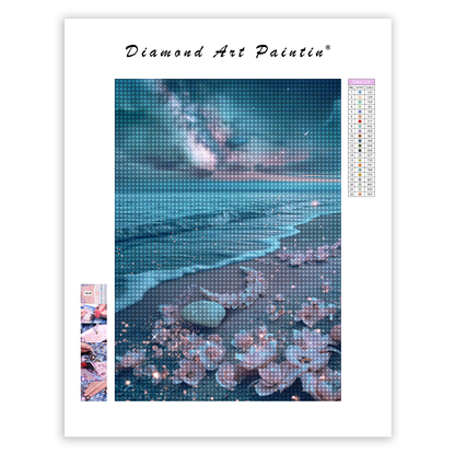 Romantisk Strand - DiamantmåLning