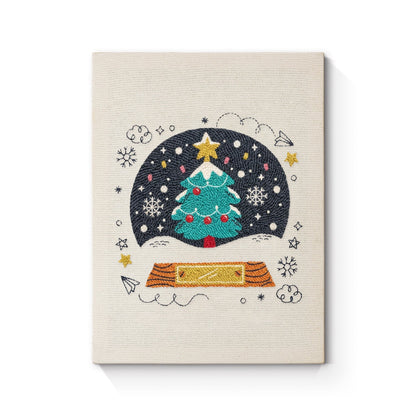 Julgransscen – Punch needle-broderi