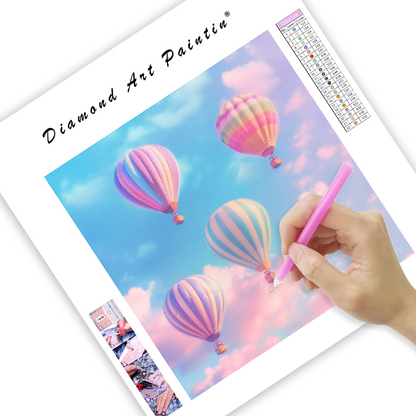 Pastell ballonghimmel - Diamantmålning