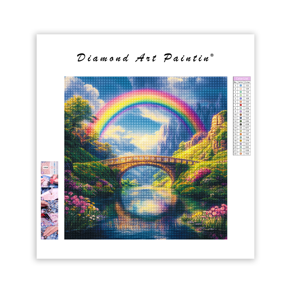Vibrant Rainbow Arching - DiamantmåLning