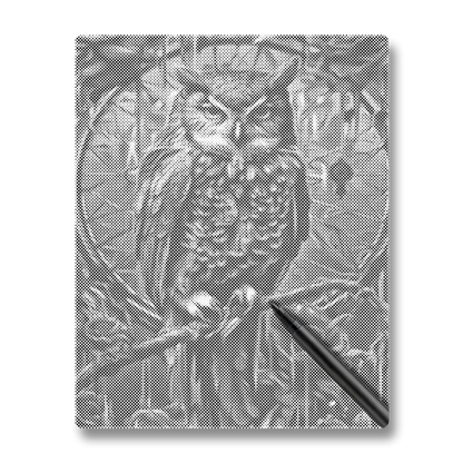 En uggla - Prickmålning