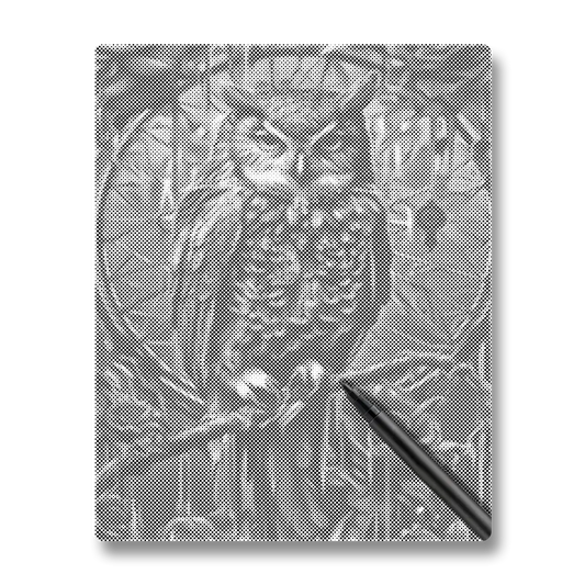 En uggla - Prickmålning