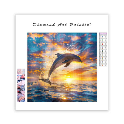 Dolphin Sunset - DiamantmåLning