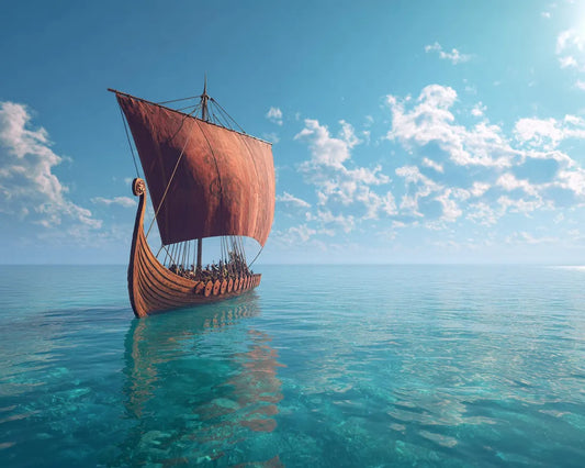 Vikingaskepp till havs – Diamantmålning
