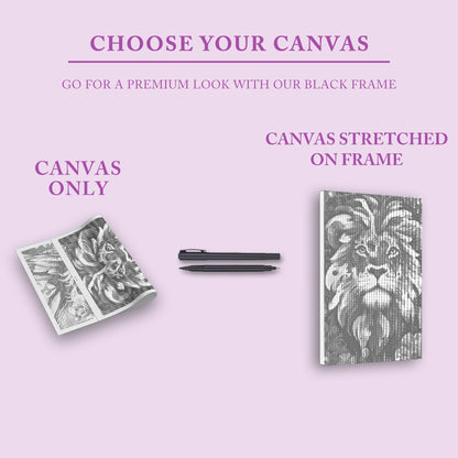 Lejon med ett modigt hjärta - Prickmålning