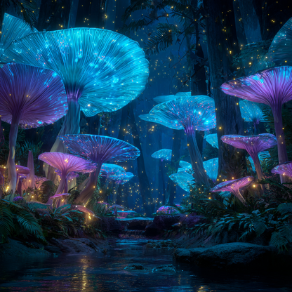 Bioluminiscent skog – Diamantmålning