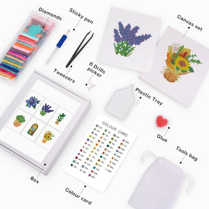 Mini-blommande blomsterträdgårdar