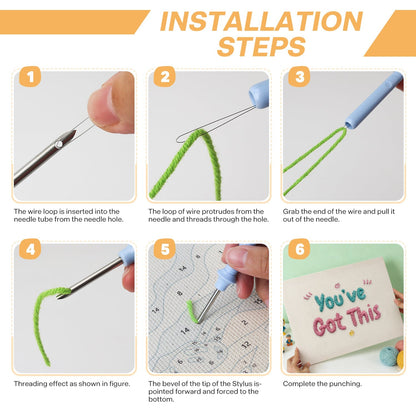Du klarar det – Punch needle-broderi
