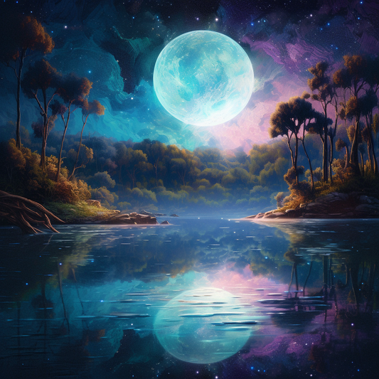 Dream Moon Lake-Diamond MåLning