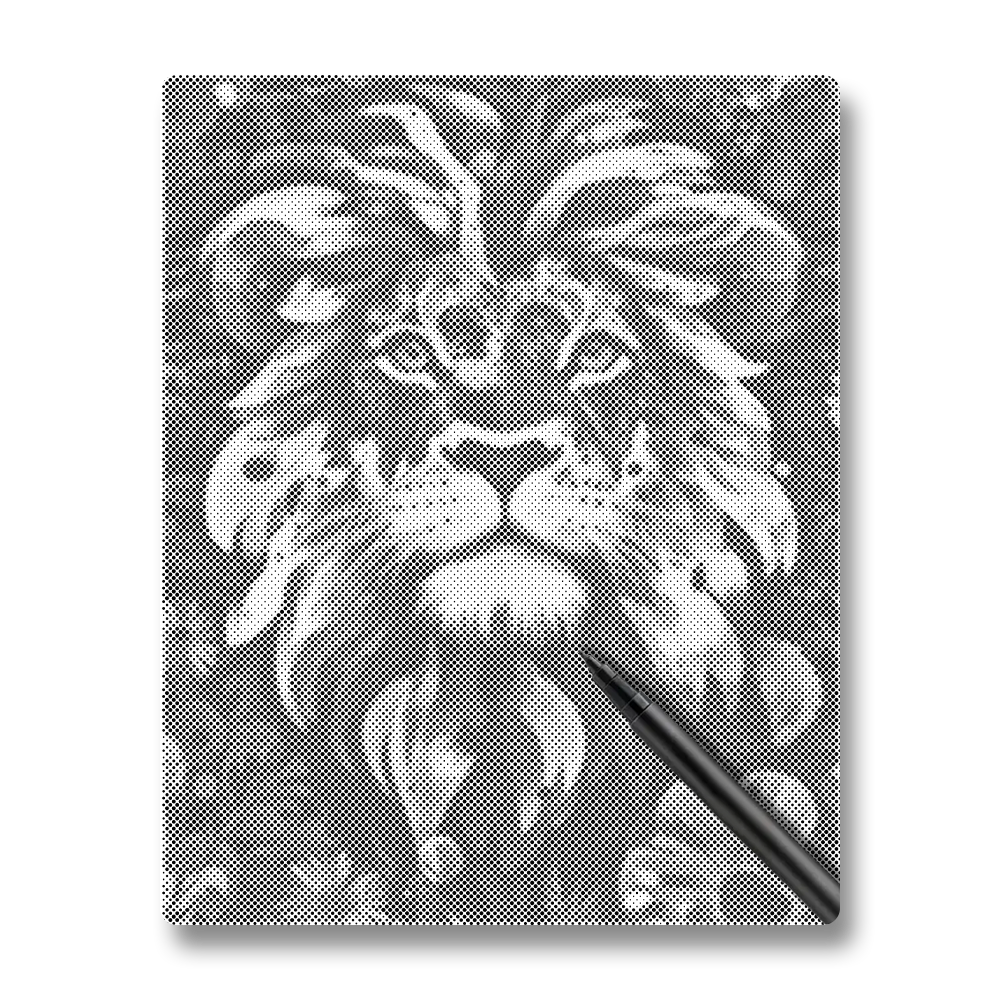 Lejon med ett modigt hjärta - Prickmålning