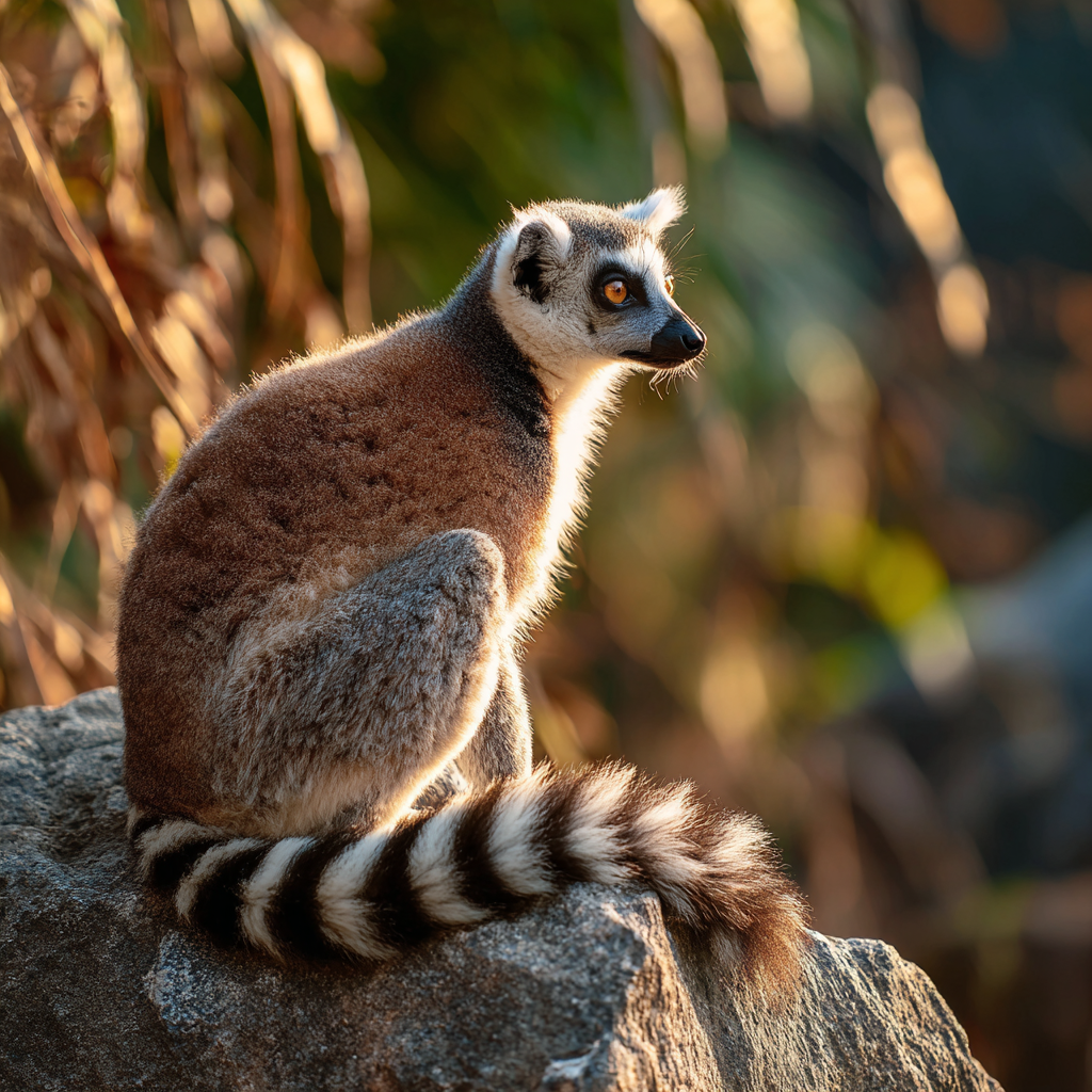 Ringstjärtad lemur som solar – Diamantmålning