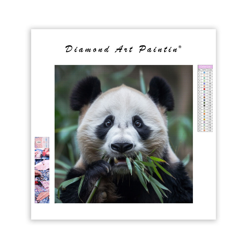 Fridfull panda – Diamantmålning