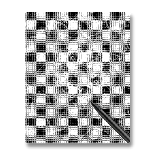 Regnbågsblommandala - Prickmålning