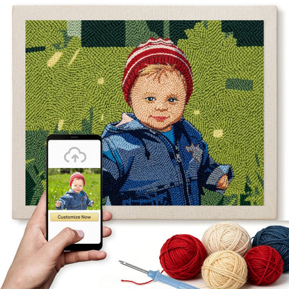 Personligt foto – Punch needle-broderi