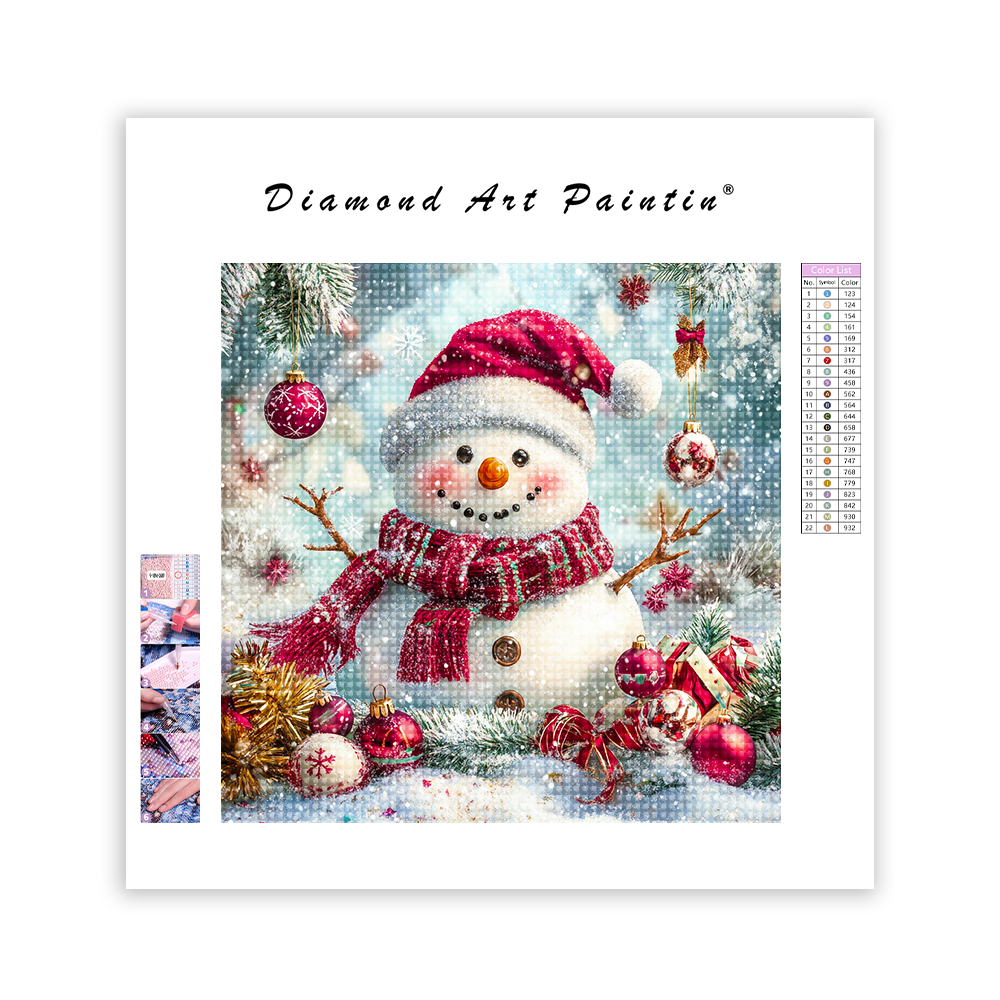 Glad SnöGubbe - DiamantmåLning