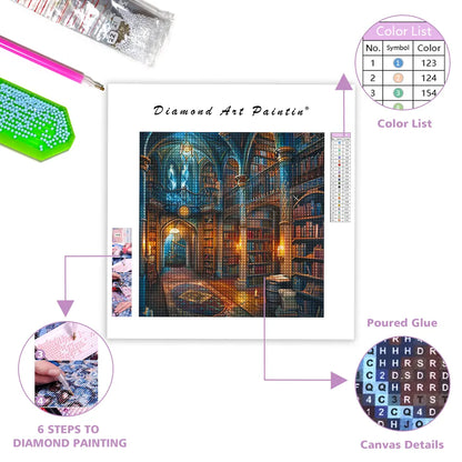 Fantasy Library - DiamantmåLning