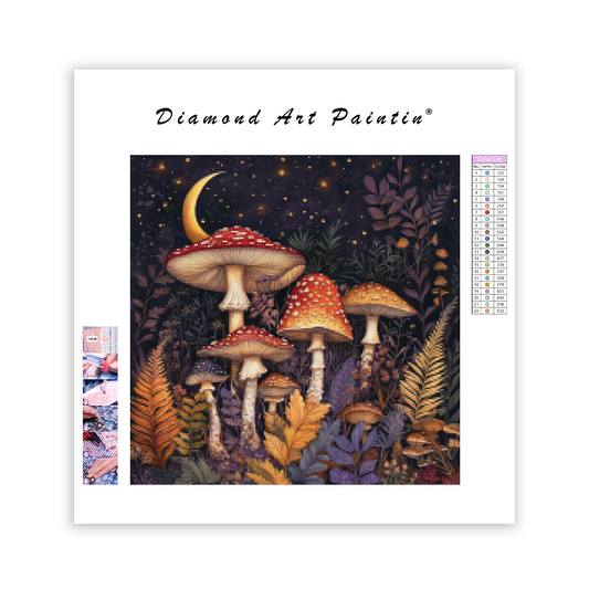 Mystisk Botanisk Illustration - Diamantmålning