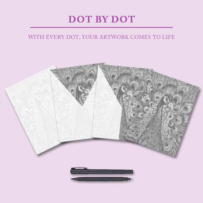 Påfågel - Prickmålning