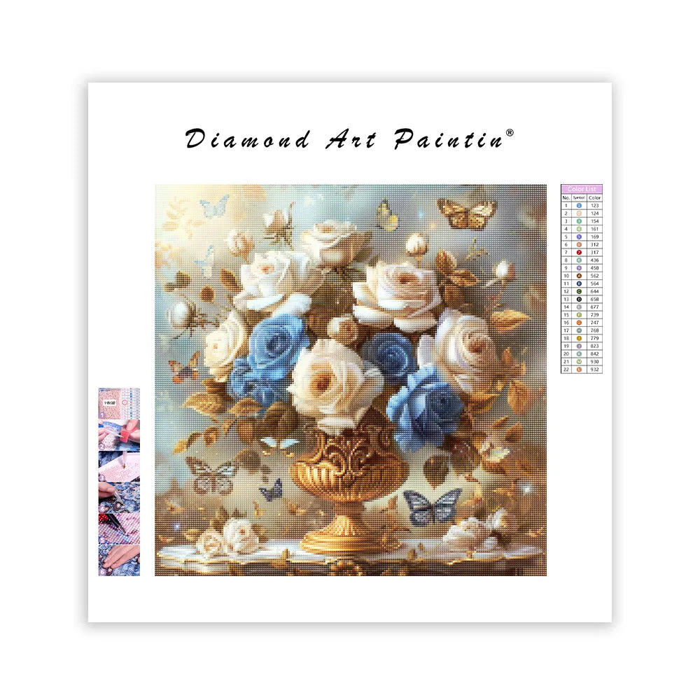 Modrá elegancia – Diamantmålning