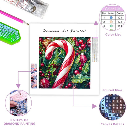 Vibrant Candy Cane - DiamantmåLning