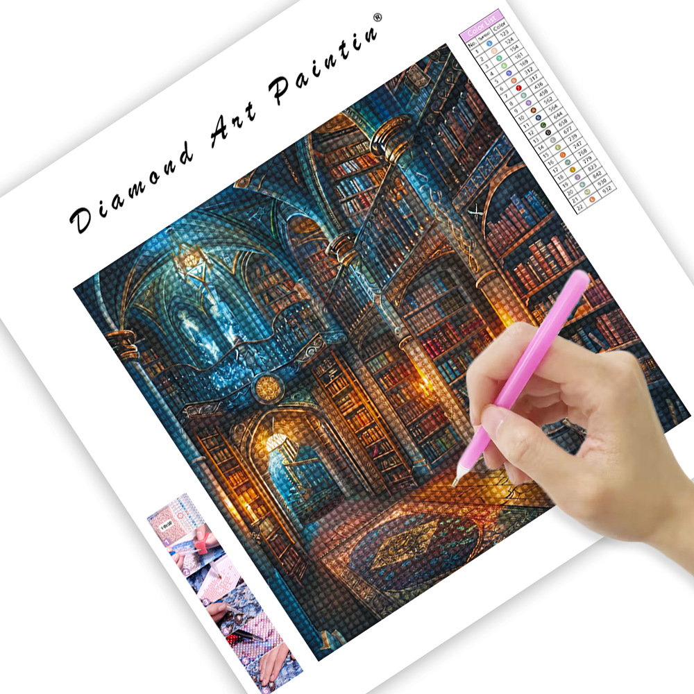 Fantasy Library - DiamantmåLning