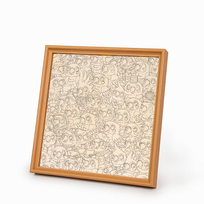 Undulat - Träpussel med målarbilder